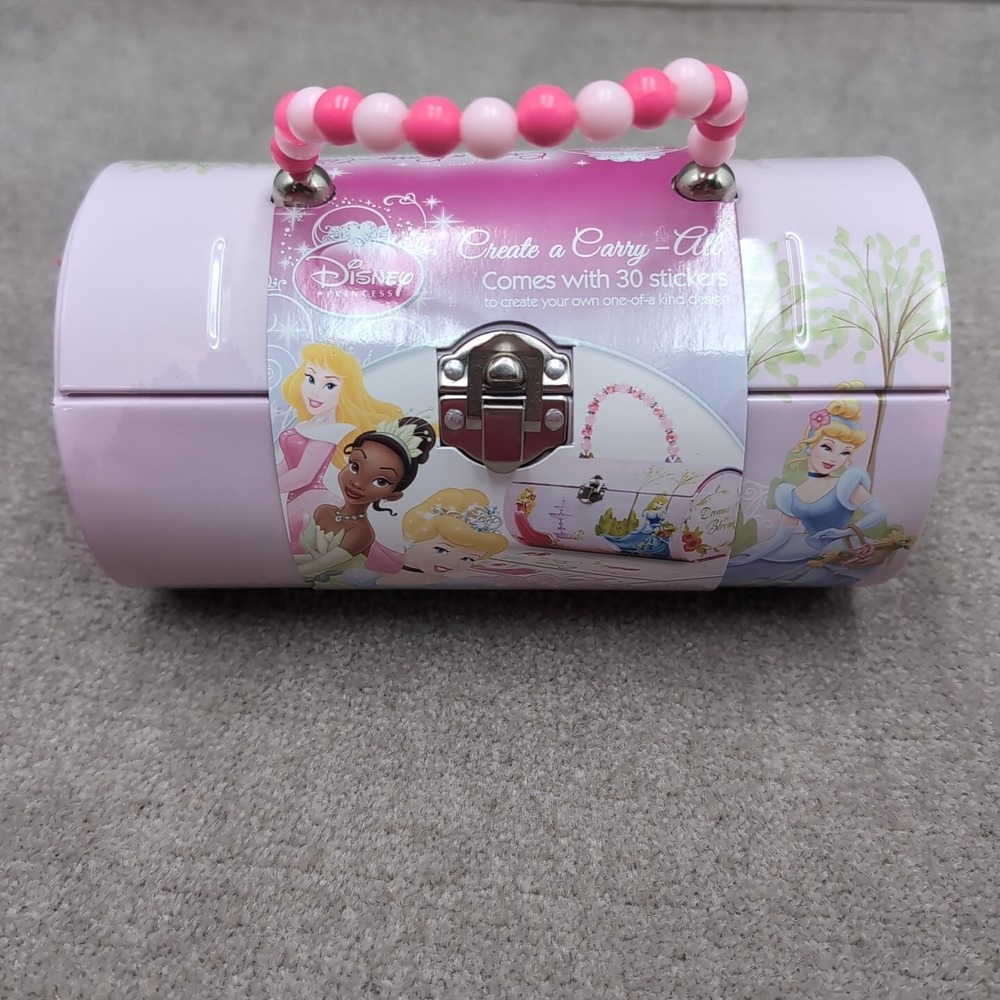 Disney's Princess Sticker Tin Box Purse Little Girl Gift 30 Stickers New‎